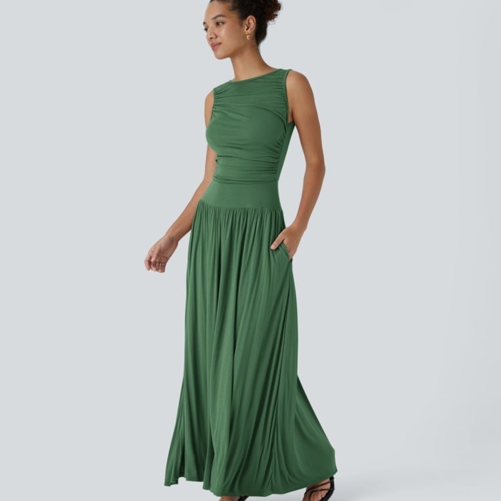 Halara Ribbed Sleeveless Maxi Dress